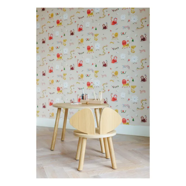 Papier-peint Monkey Fun - Marie Assénat x Nofred | Beige