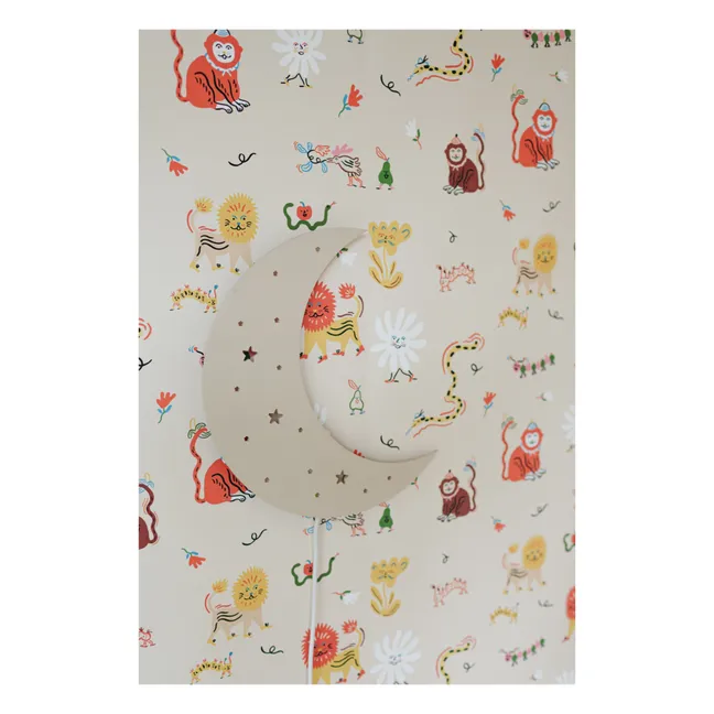 Papier-peint Monkey Fun - Marie Assénat x Nofred | Beige