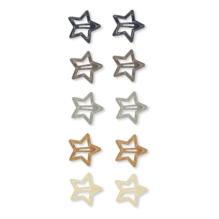10er-Set Haarspangen Sterne | Blau- Produktbild Nr. 0