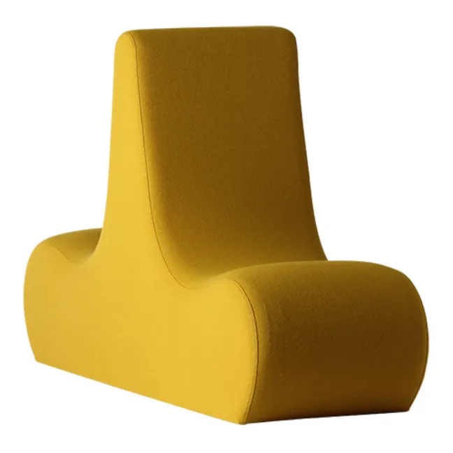 Módulo doble lounge Welle de lana | Amarillo