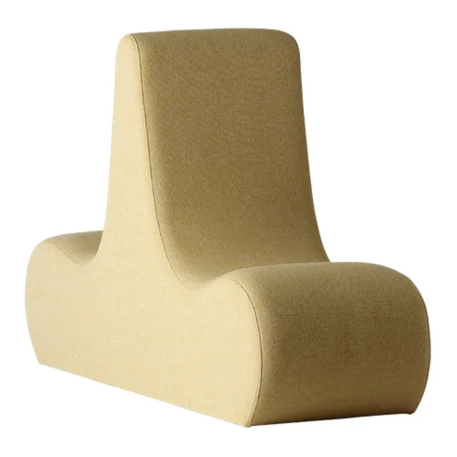 Module double lounge Welle en laine | Jaune pâle