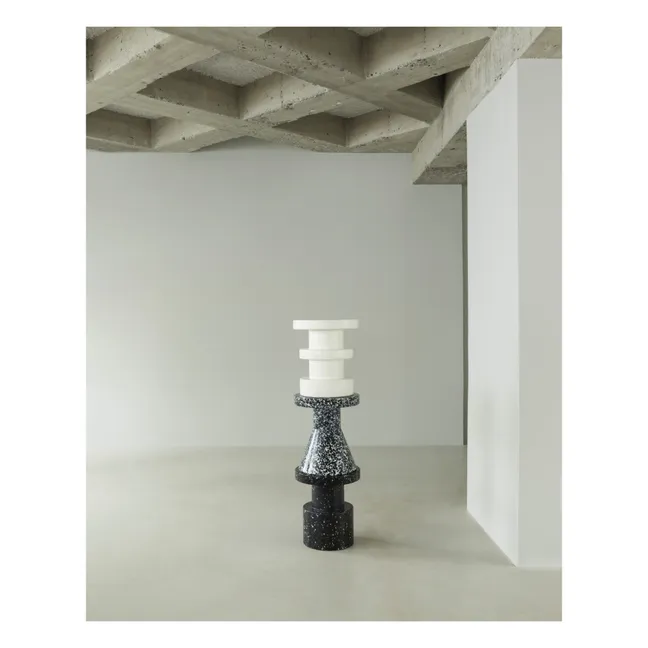 Bit Stack Recycled Plastic Stool | White