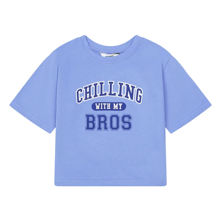 T-Shirt Droit Coton Bio | Bleu- Image produit n°0