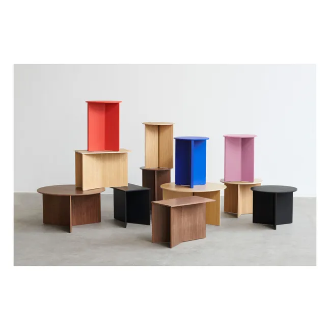 Mesa redonda Slit de madera | Roble