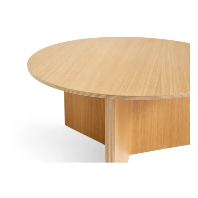 Slit Round Wooden Table | Oak