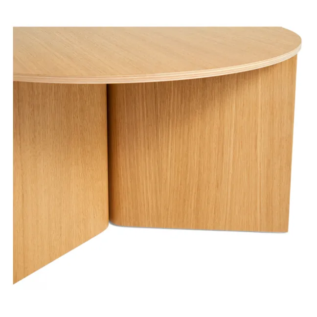 Mesa redonda Slit de madera | Roble