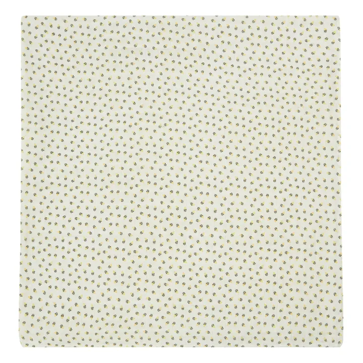 Large Cotton Muslin Sesame Swaddling Cloth | Yellow- Product image n°0