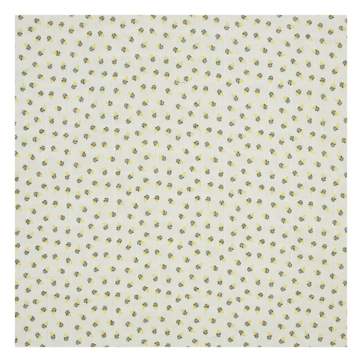 Large Cotton Muslin Sesame Swaddling Cloth | Yellow- Product image n°1
