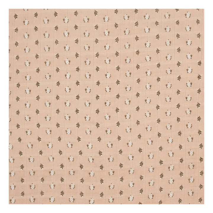 Large Cotton Muslin Sesame Swaddling Cloth | Dusty Pink- Product image n°1