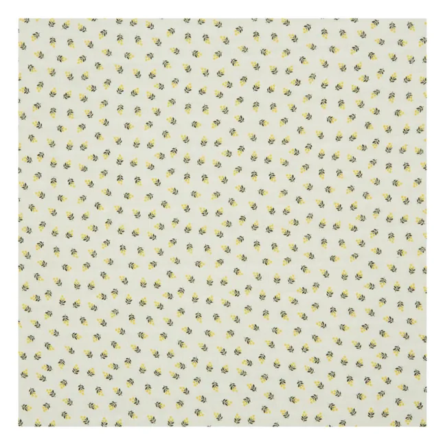 Small Poppy Cotton Muslin Swaddling Cloth | Yellow