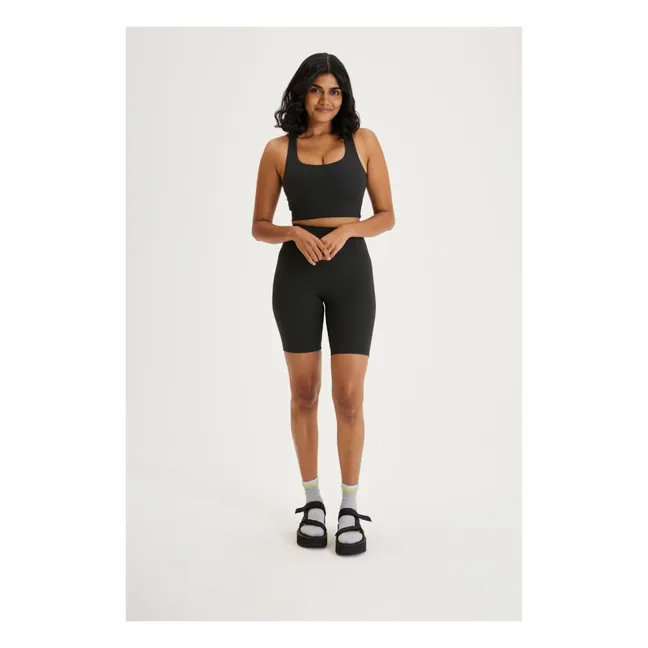 Paloma Recycled Fibre Sports Crop Top | Black