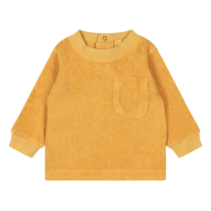 Frottee-Sweatshirt aus Bio-Baumwolle Stef | Gelb- Produktbild Nr. 0
