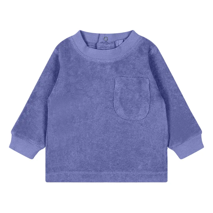 Frottee-Sweatshirt aus Bio-Baumwolle Stef | Königsblau- Produktbild Nr. 0