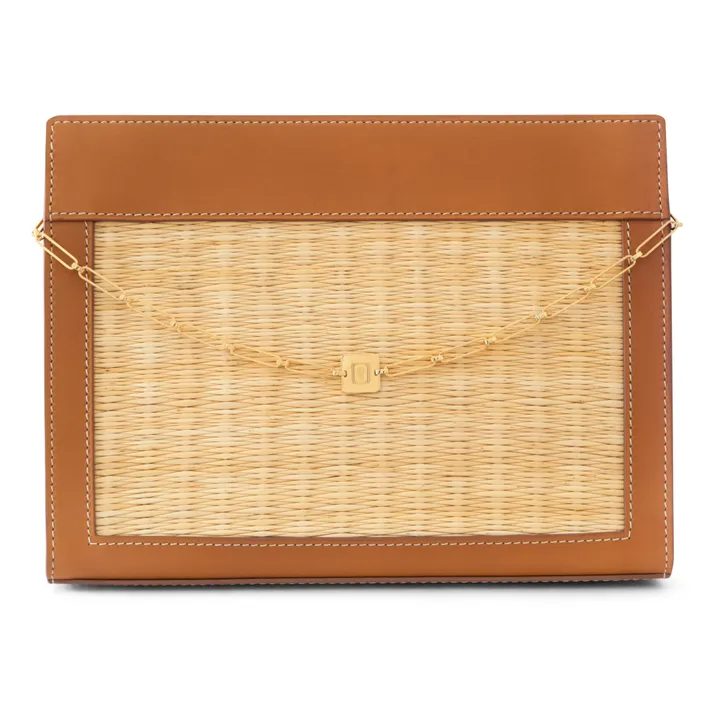 Bolso bimaterial Gourmette Reed | Natural- Imagen del producto n°0