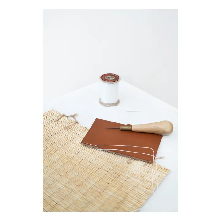 Bolso bimaterial Gourmette Reed | Natural- Imagen del producto n°11
