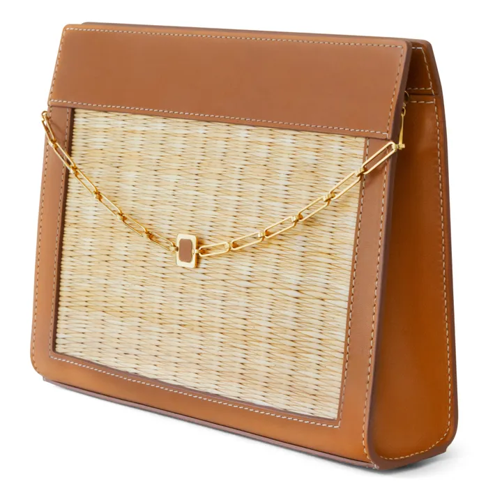 Bolso bimaterial Gourmette Reed | Natural- Imagen del producto n°12