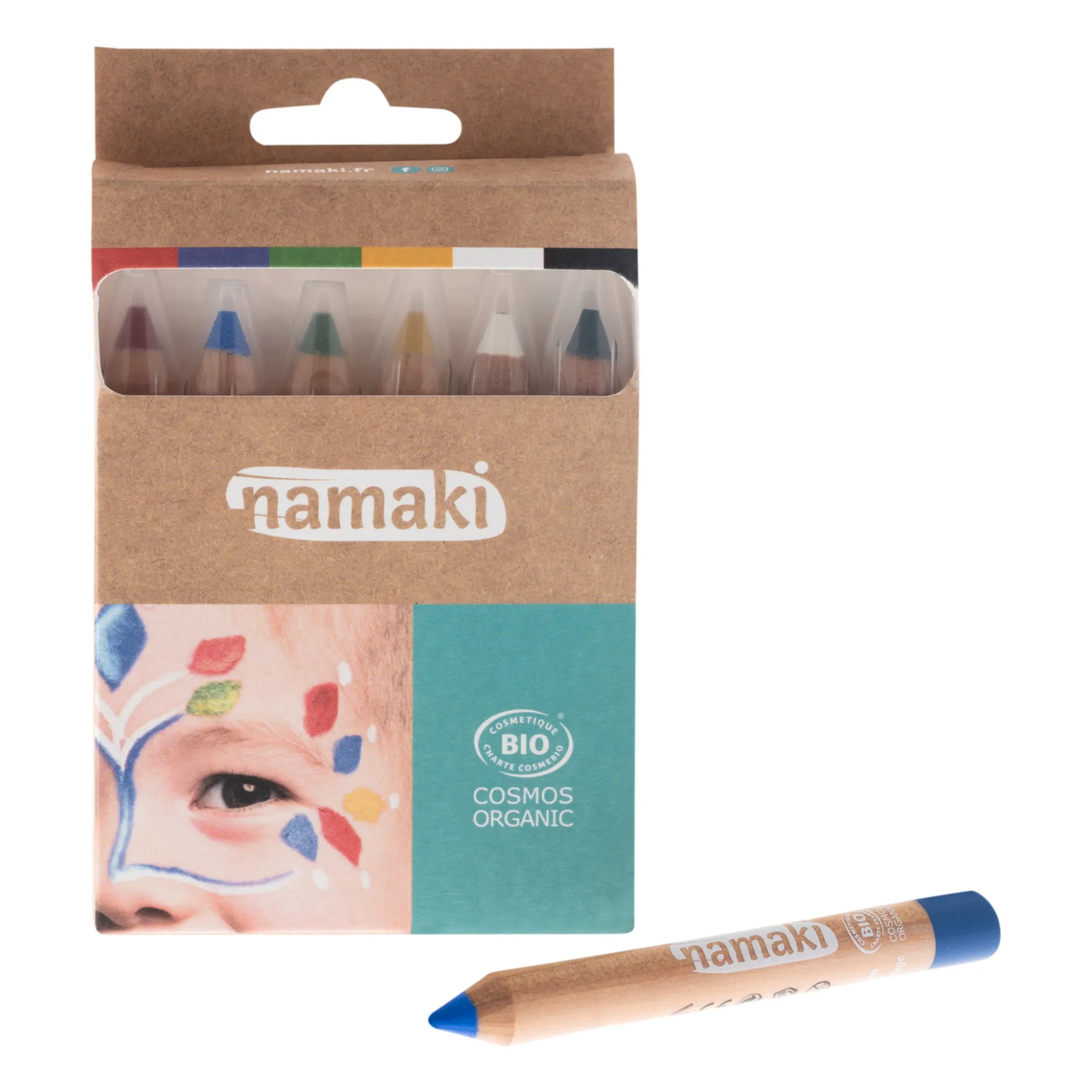 Namaki Multicoloured Rainbow Face Crayons - Set Of 6
