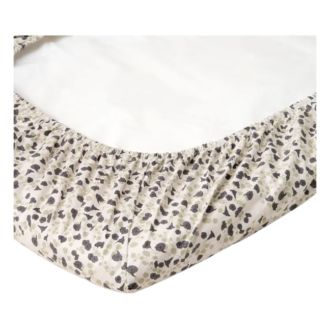 Imperial Cress Cotton Percale Fitted Sheet | Grey