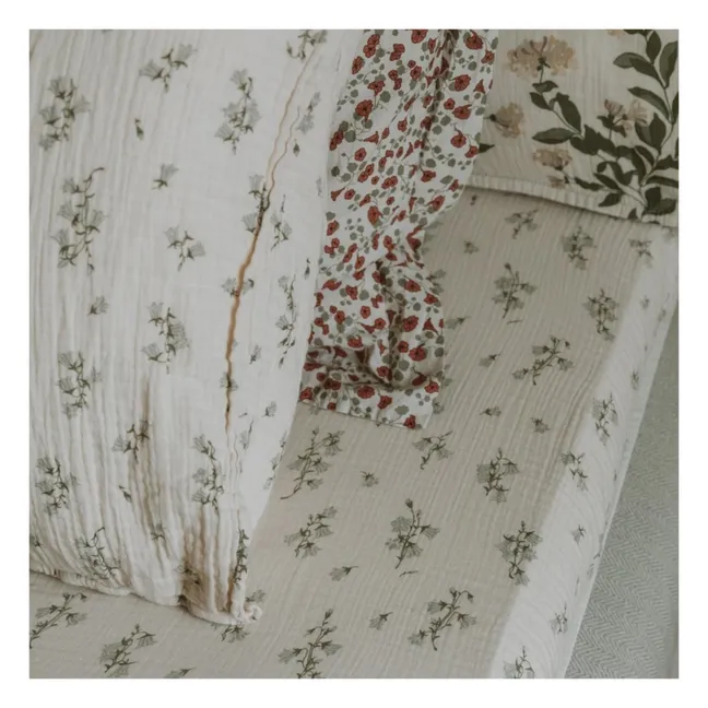Drap-housse Bluebell en mousseline de coton | Crème