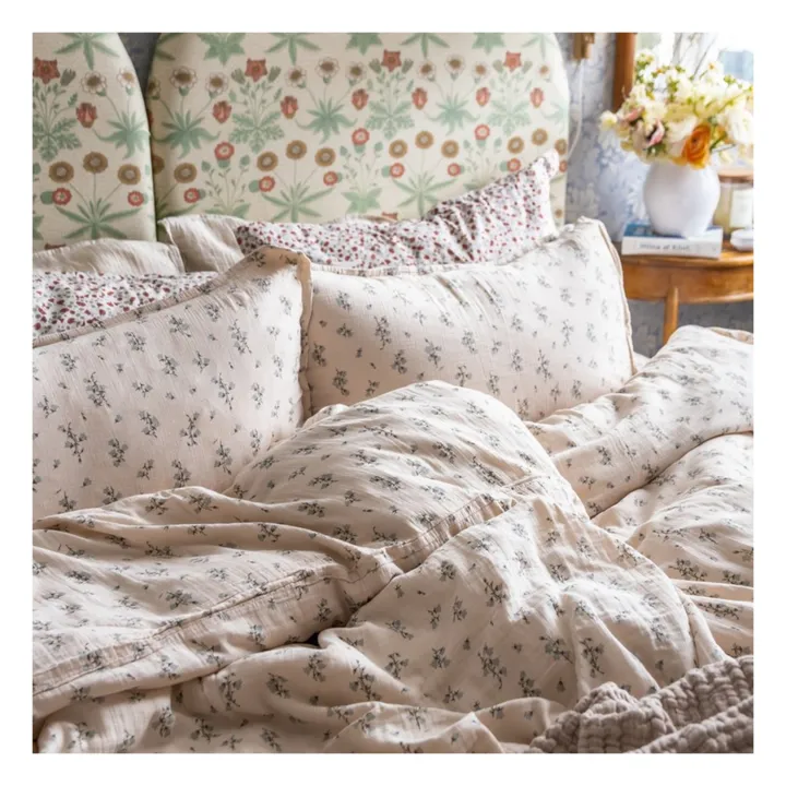 Bluebell Cotton Chiffon Duvet Cover | Cream- Product image n°1