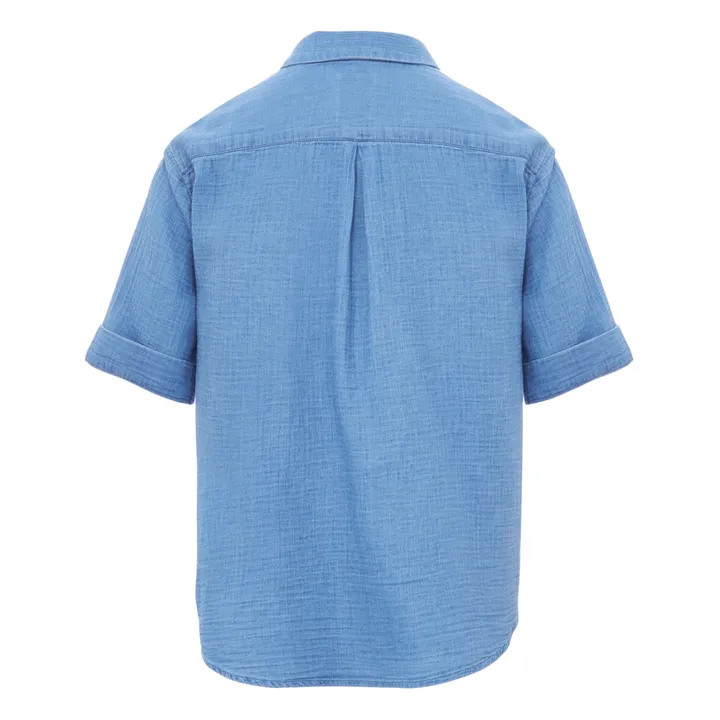 Camisa Olga gasa de algodón | Azul- Imagen del producto n°1
