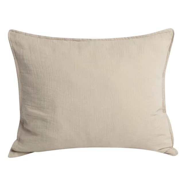 Funda de almohada de muselina de algodón | Olive