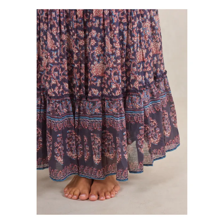 Orli Maxi Skirt | Navy blue- Product image n°4