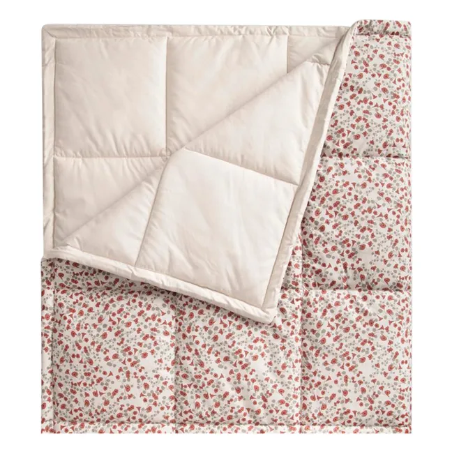 Royal Cress Cotton Percale Quilted Blanket | Red