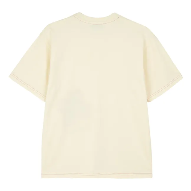 Camiseta Dreamland con bordados de algodón orgánico | Crudo