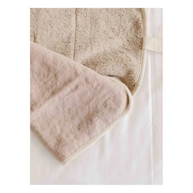 Matelas à Langer de Voyage en Lin Olivia | Rose poudré