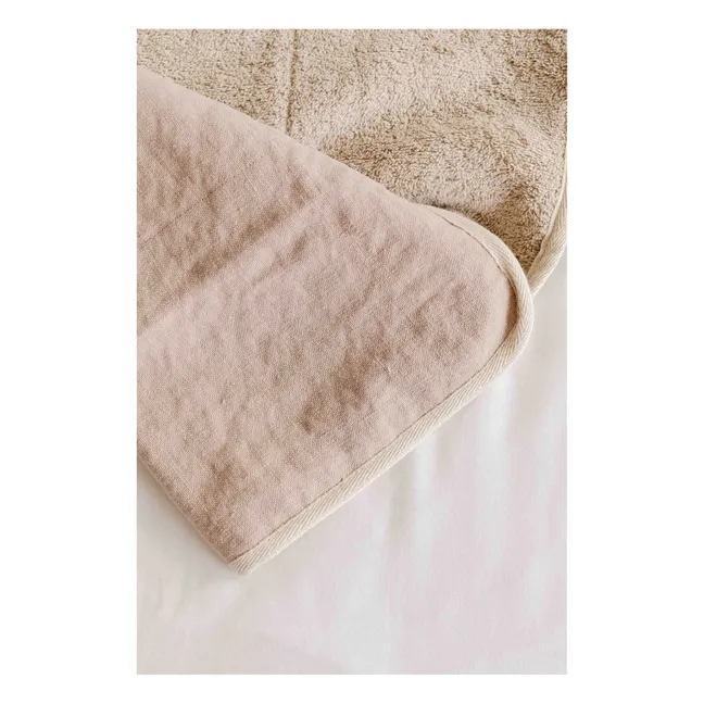 Matelas à Langer de Voyage en Lin Olivia | Rose poudré