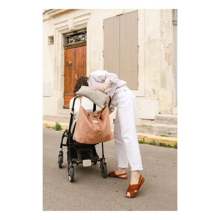 Cabas en lin | Terracotta- Image produit n°3