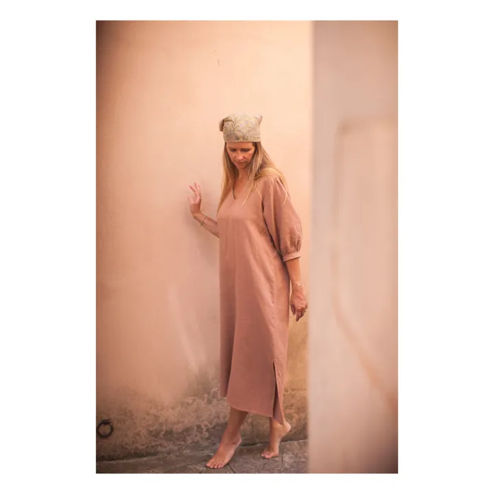 Robe Gaze de Coton Tilda - Collection Femme  | Vieux Rose- Image produit n°4