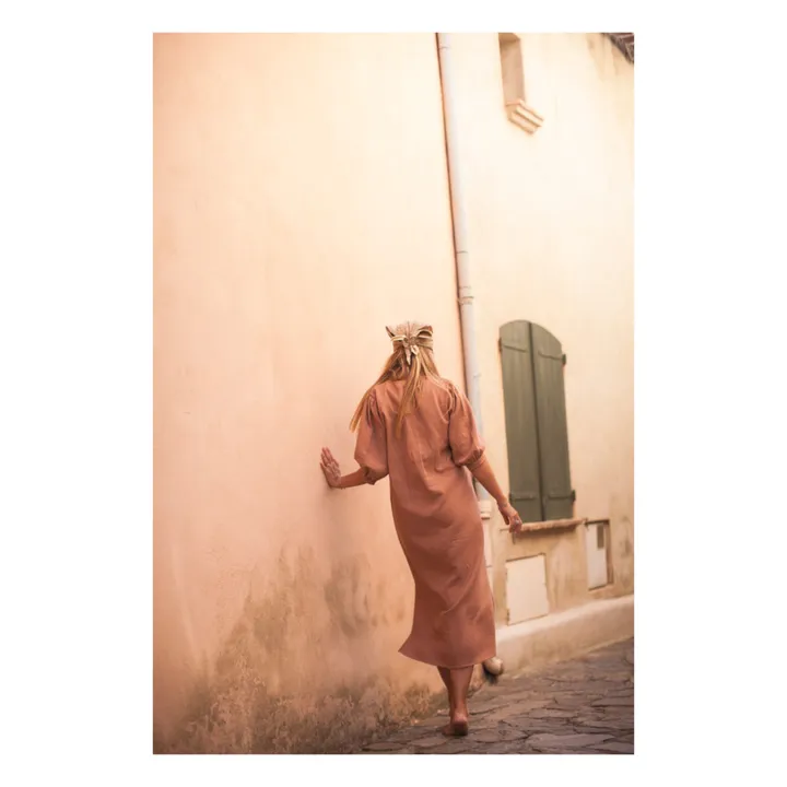 Robe Gaze de Coton Tilda - Collection Femme  | Vieux Rose- Image produit n°7