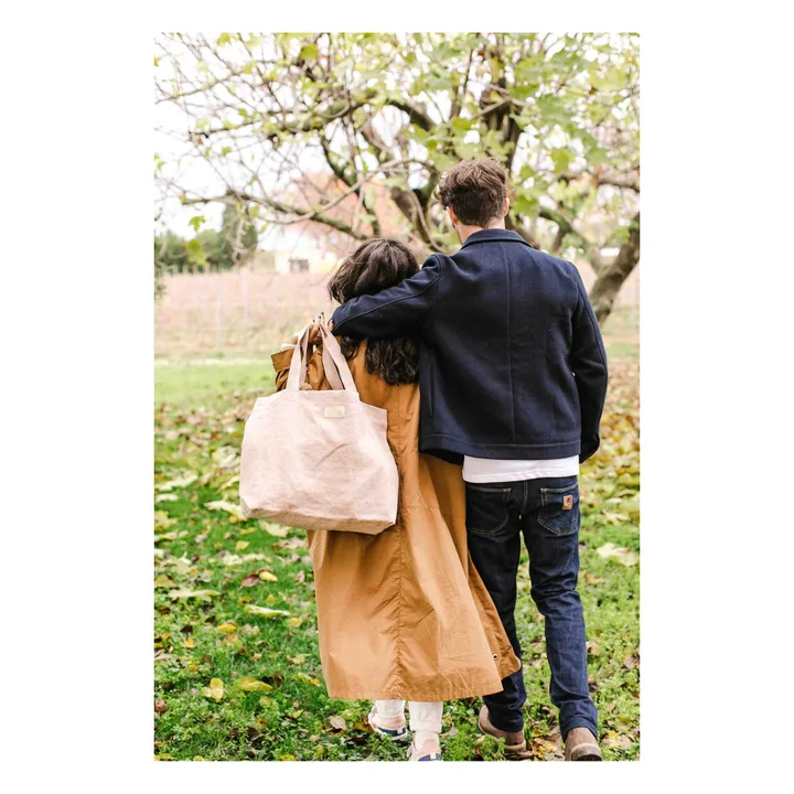 Linen Tote Bag | Powder pink- Product image n°3
