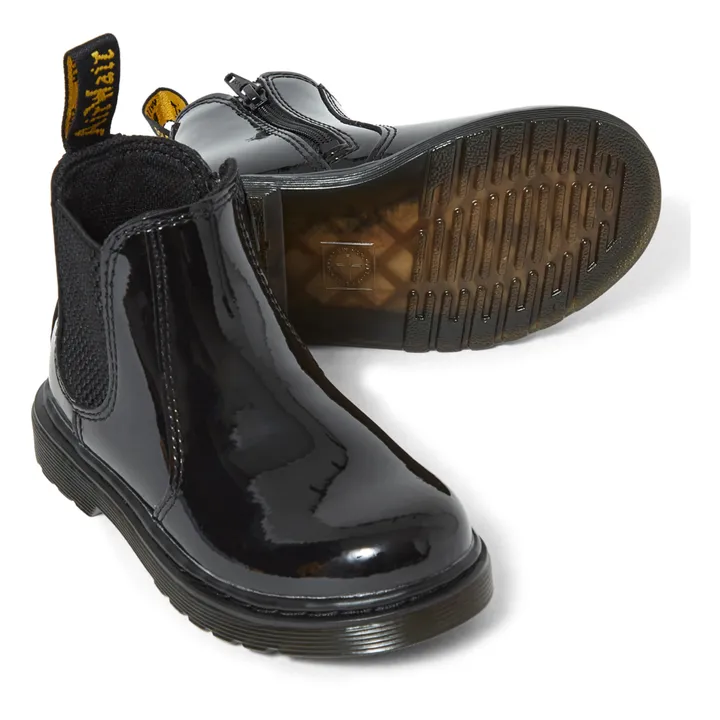 Stivali Chelsea Boots, modello: 2976, in pelle verniciata | Nero- Immagine del prodotto n°2