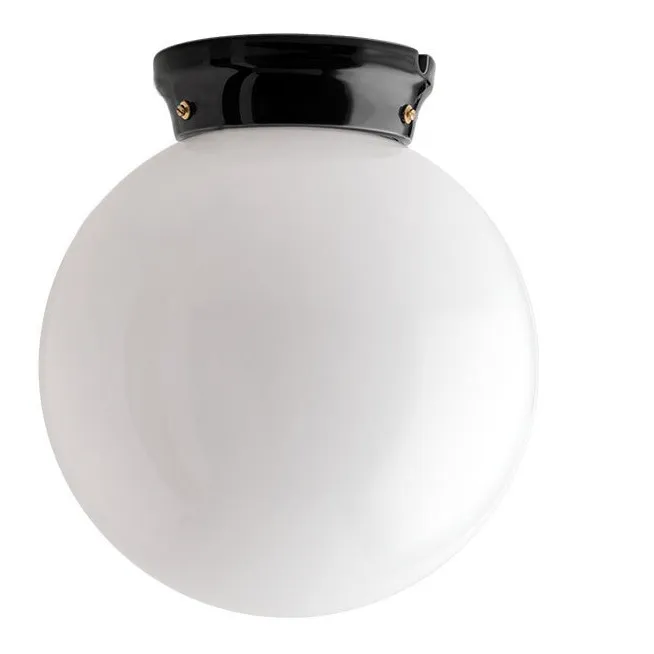 Porcelain Ceiling Lamp | Black- Product image n°0