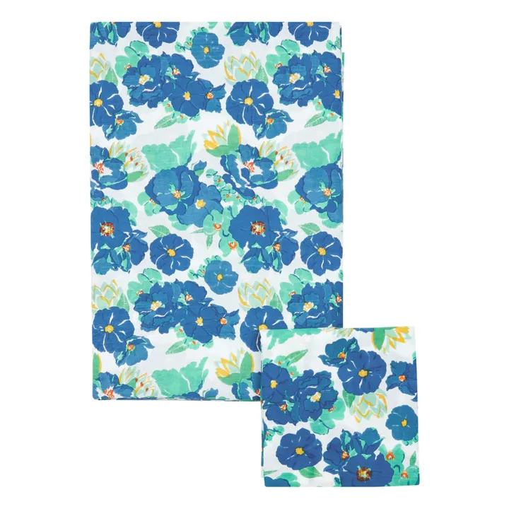 Set di biancheria da letto, modello: Blue flowers- Immagine del prodotto n°0