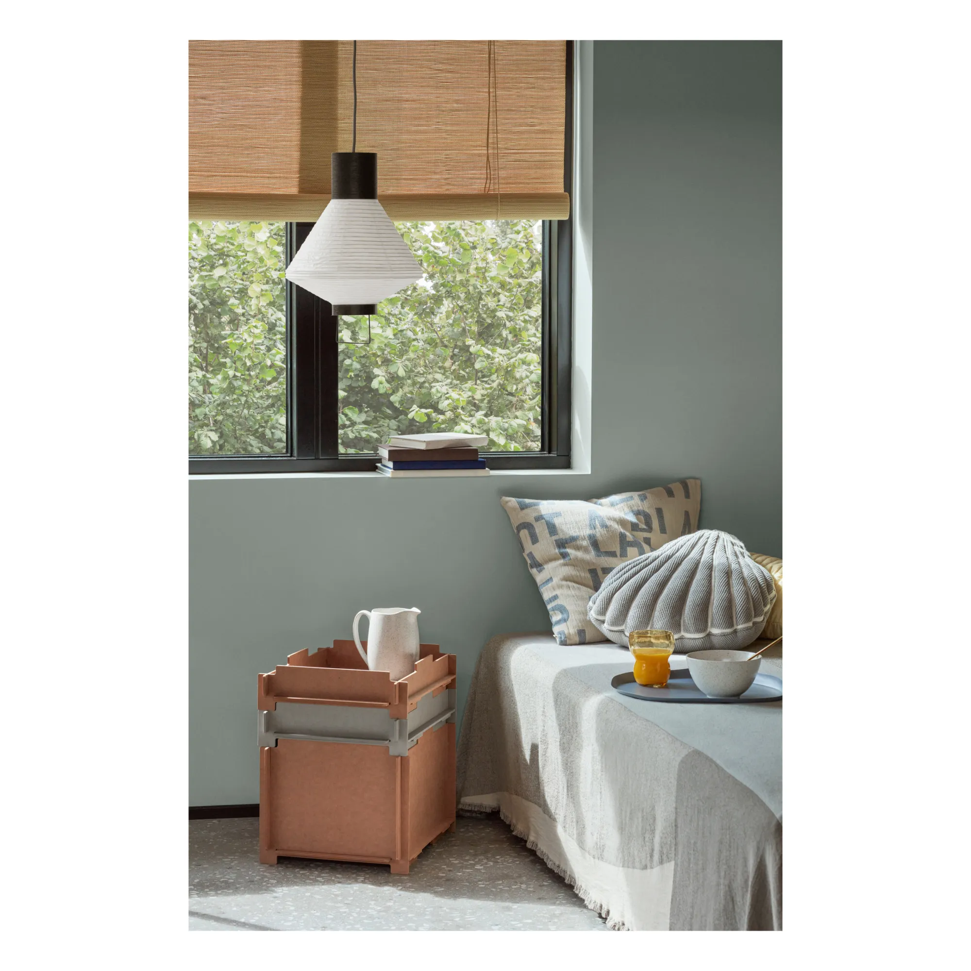 Coussin Seashell | Gris- Image produit n°1