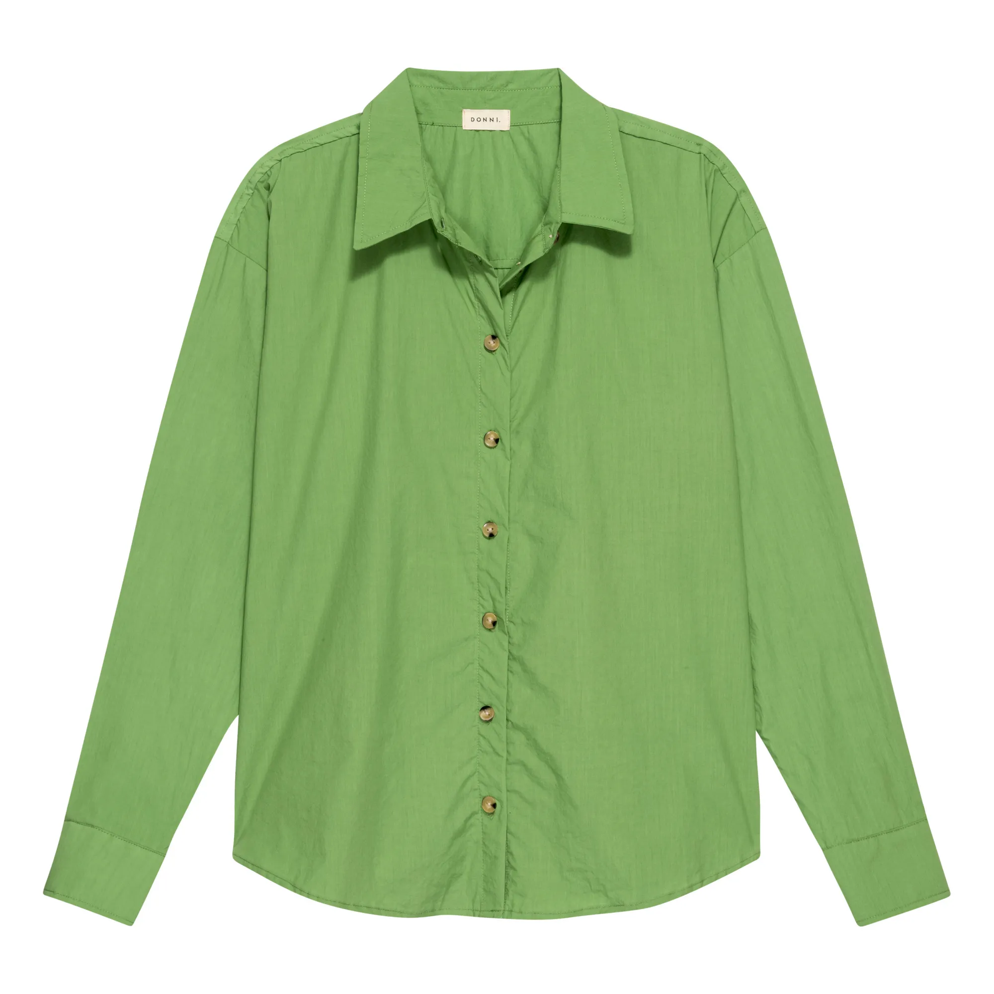 Donni Green Cotton Poplin Shirt
