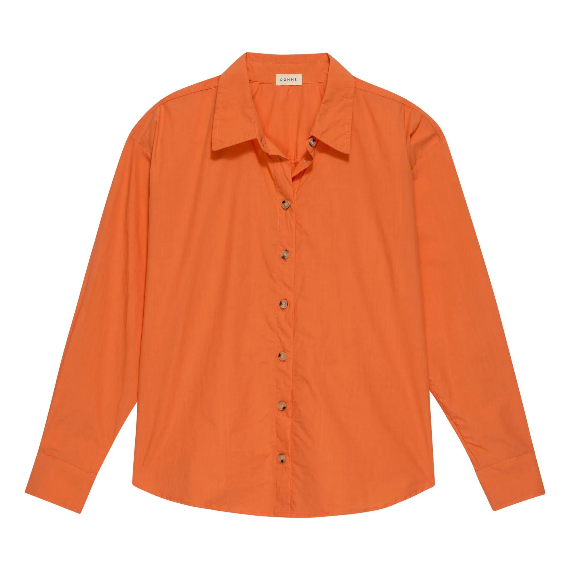 Donni Orange Cotton Poplin Shirt