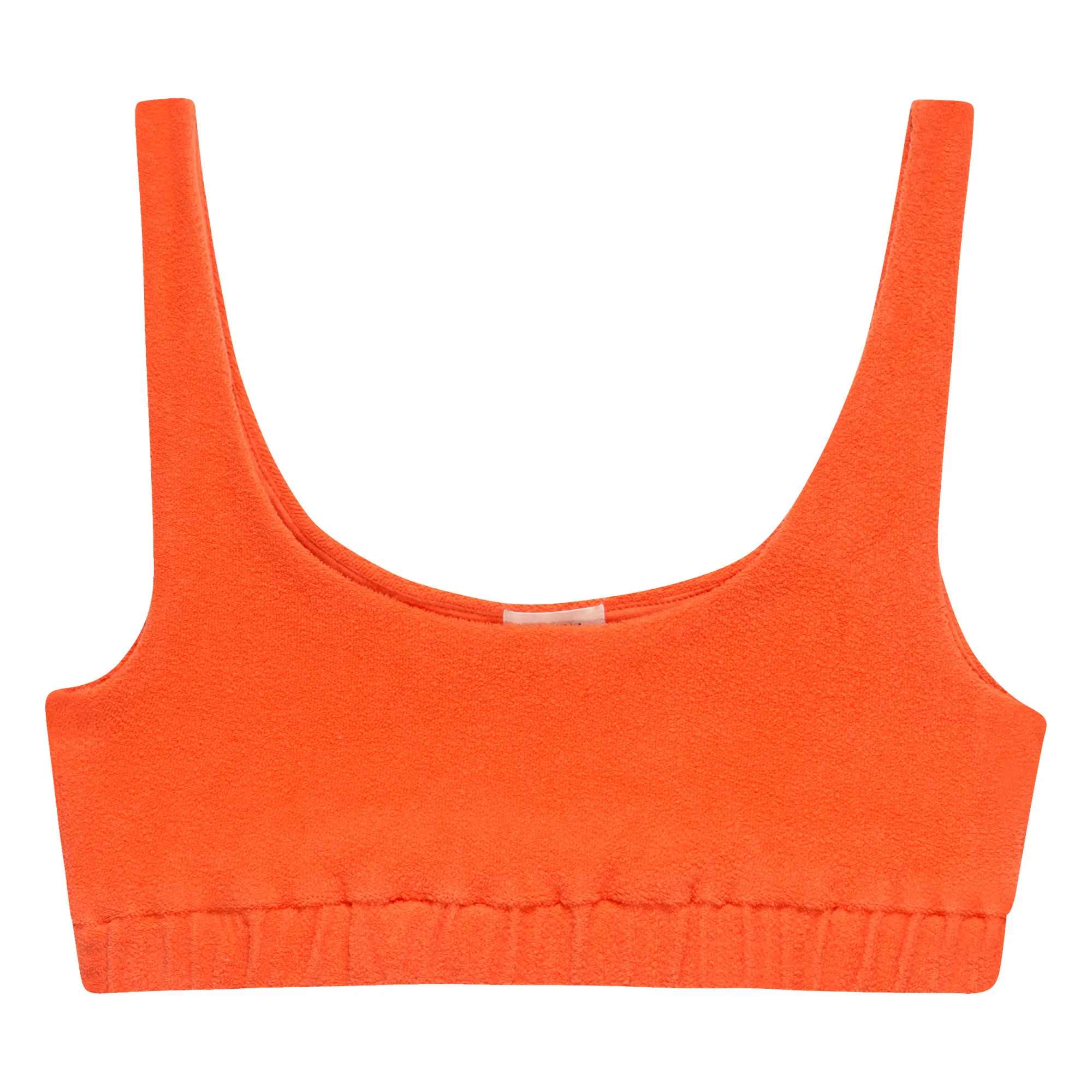 Donni Orange Terry Cloth Crop Top