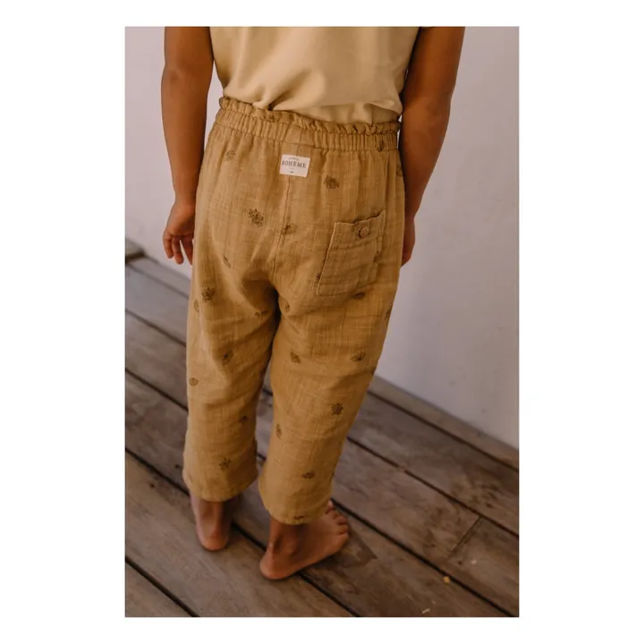 Pantalon Gaze de Coton Bio Cousin | Jaune- Image produit n°3