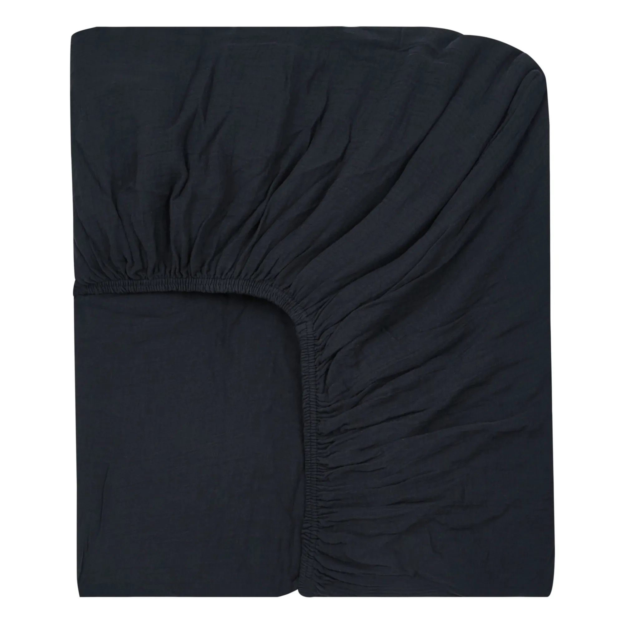 Haomy Black Dili Cotton Voile Fitted Sheet