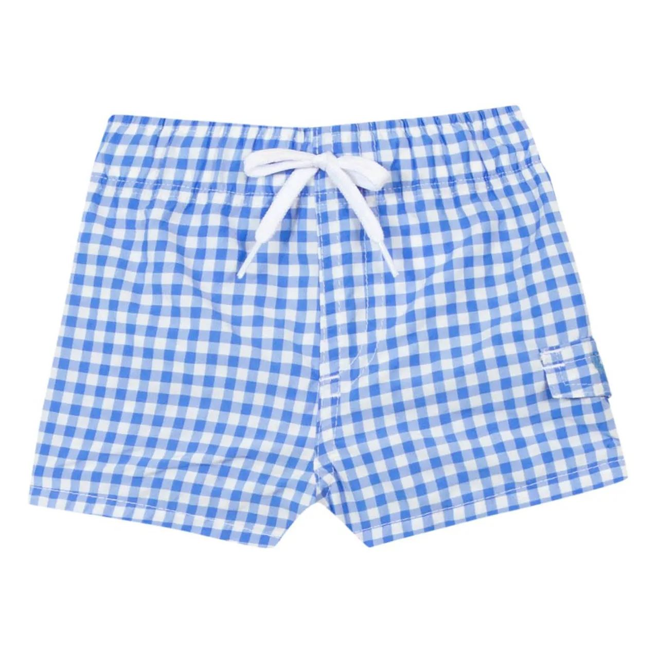 Tartine Et Chocolat Blue Gingham Swim Trunks
