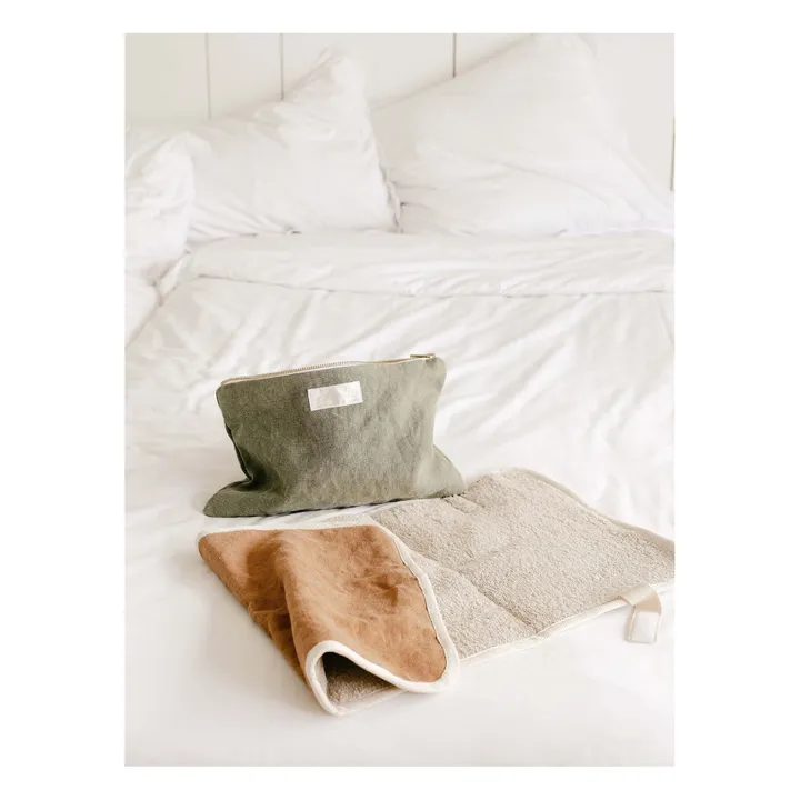Pochette en lin | Vert kaki- Image produit n°4
