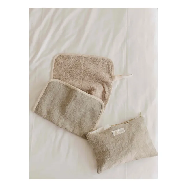 Bolso de mano de lino