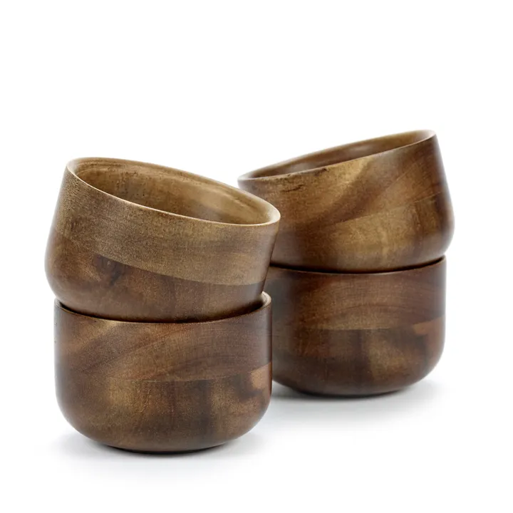 Tasses Collage en bois - Set de 4- Image produit n°3