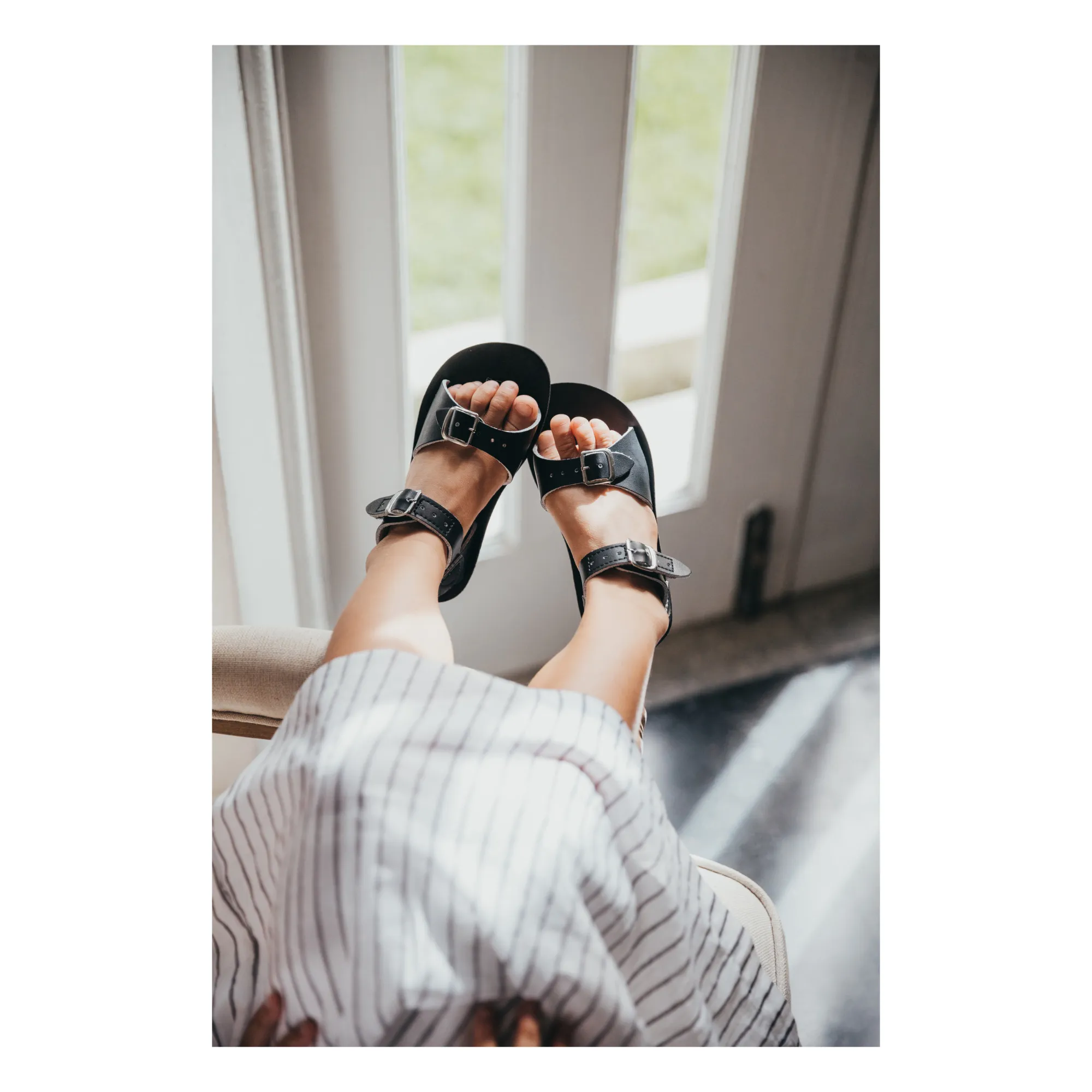Sandales Cuir Waterproof Surfer | Noir- Image produit n°1