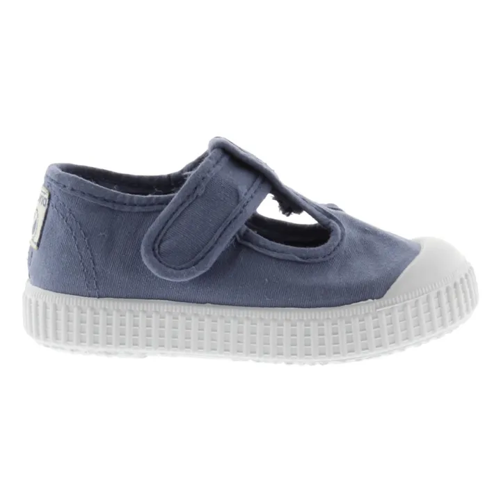 Sandalia Tira Lona Velcro Sneakers | Blue- Product image n°0